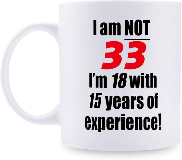 33rd Birthday Gifts for Women - 1986 Birthday Gifts for Women, 33 Years Old Birthday Gifts Coffee Mug for Mom, Wife, Friend, Sister, Her, Colleague, Coworker - 11oz