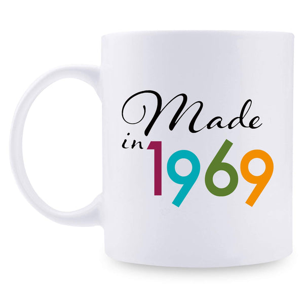 50th Birthday Gifts for Men - 1969 Birthday Gifts for Men, 50 Years Old Birthday Gifts Coffee Mug for Dad, Husband, Friend, Brother, Him, Colleague, Coworker - 11oz