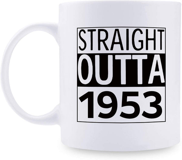 66th Birthday Gifts for Men - 1953 Birthday Gifts for Men, 66 Years Old Birthday Gifts Coffee Mug for Dad, Husband, Friend, Brother, Him, Colleague, Coworker - 11oz