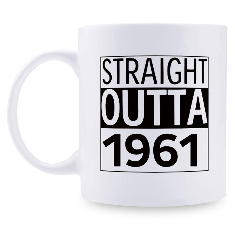 58th Birthday Gifts for Men - 1961 Birthday Gifts for Men, 58 Years Old Birthday Gifts Coffee Mug for Dad, Husband, Friend, Brother, Him, Colleague, Coworker - 11oz