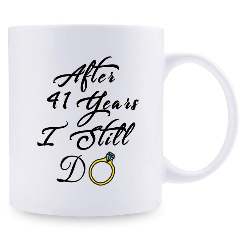 41st Anniversary Gifts - 41st Wedding Anniversary Gifts for Couple, 41 Year Anniversary Gifts 11oz Funny Coffee Mug for Couples, Husband, Hubby, Wife, Wifey, Her, Him, I Still Do