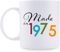 44th Birthday Gifts for Men - 1975 Birthday Gifts for Men, 44 Years Old Birthday Gifts Coffee Mug for Dad, Husband, Friend, Brother, Him, Colleague, Coworker - 11oz