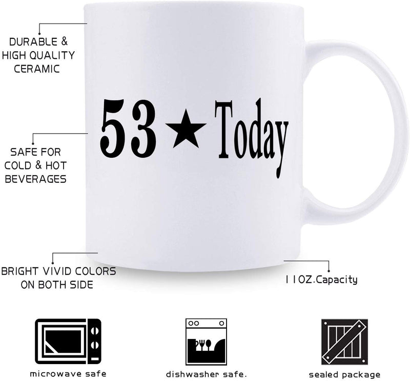 53rd Birthday Gifts for Men - 1966 Birthday Gifts for Men, 53 Years Old Birthday Gifts Coffee Mug for Dad, Husband, Friend, Brother, Him, Colleague, Coworker - 11oz