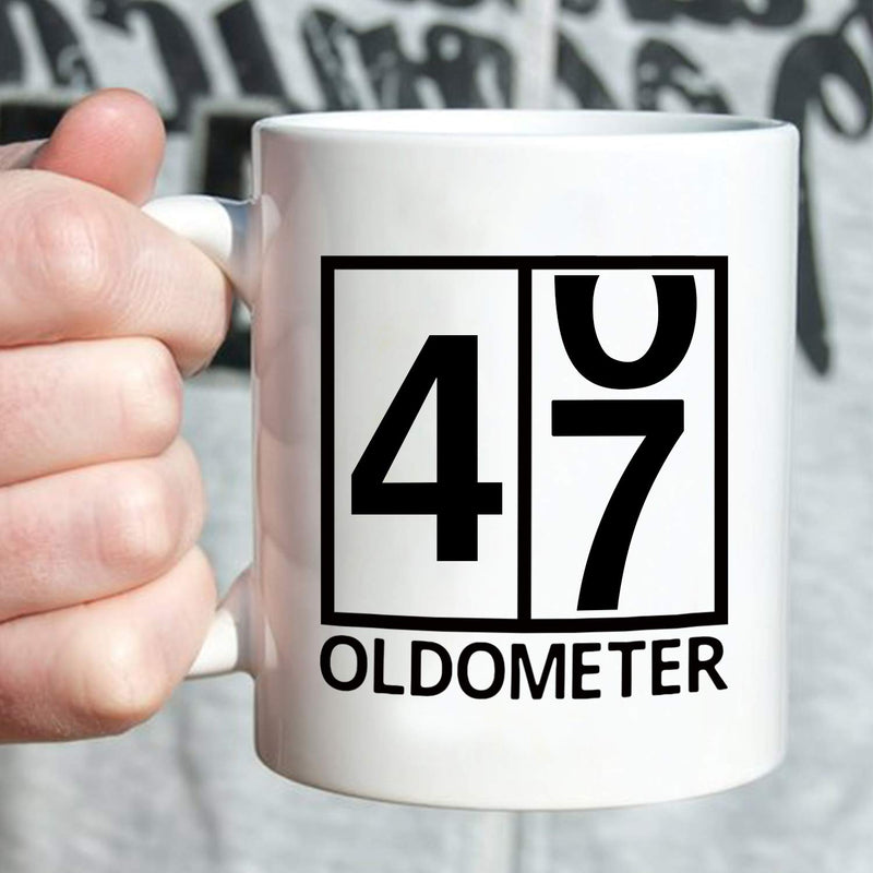 47th Birthday Gifts for Men - 1972 Birthday Gifts for Men, 47 Years Old Birthday Gifts Coffee Mug for Dad, Husband, Friend, Brother, Him, Colleague, Coworker, Oldometer Mug - 11oz