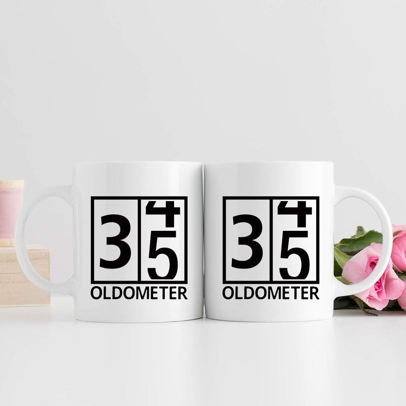 35th Birthday Gifts for Women - 1984 Birthday Gifts for Women, 35 Years Old Birthday Gifts Coffee Mug for Mom, Wife, Friend, Sister, Her, Colleague, Coworker, Oldometer Mug- 11oz