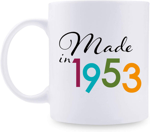 66th Birthday Gifts for Men - 1953 Birthday Gifts for Men, 66 Years Old Birthday Gifts Coffee Mug for Dad, Husband, Friend, Brother, Him, Colleague, Coworker - 11oz