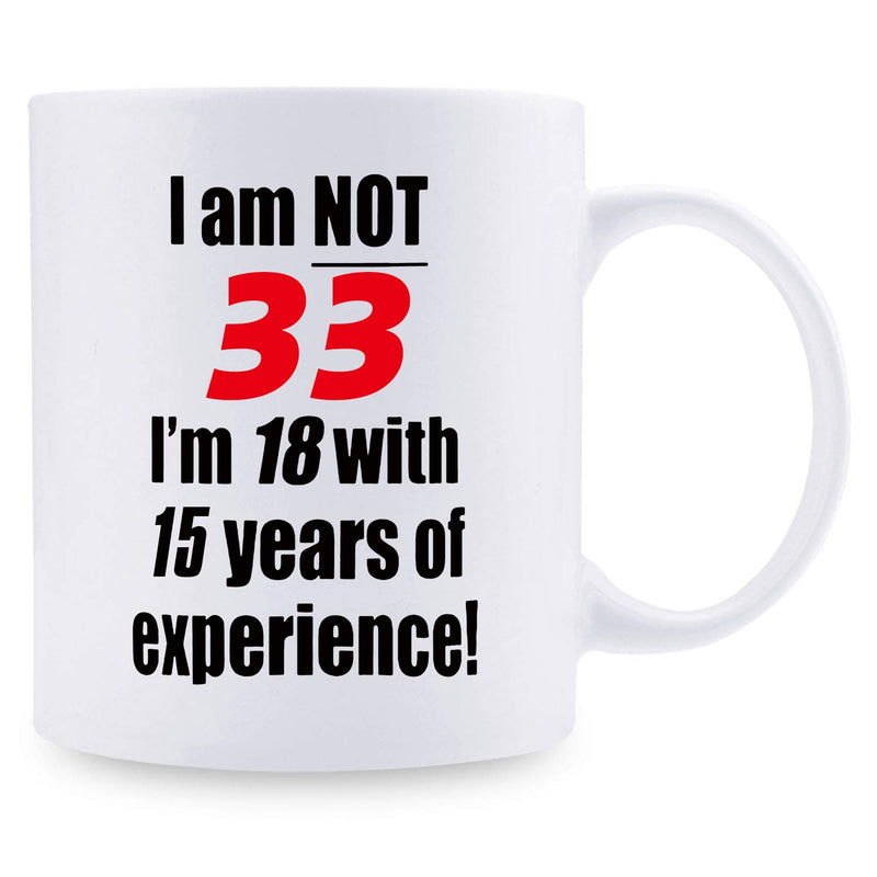 33rd Birthday Gifts for Men - 1986 Birthday Gifts for Men, 33 Years Old Birthday Gifts Coffee Mug for Dad, Husband, Friend, Brother, Him, Colleague, Coworker - 11oz