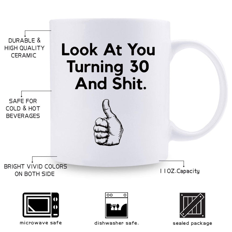 30th Birthday Gifts for Men - 1989 Birthday Gifts for Men, 30 Years Old Birthday Gifts Coffee Mug for Dad, Husband, Friend, Brother, Him, Colleague, Coworker - 11oz