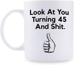 45th Birthday Gifts for Women - 1974 Birthday Gifts for Women, 45 Years Old Birthday Gifts Coffee Mug for Mom, Wife, Friend, Sister, Her, Colleague, Coworker - 11oz