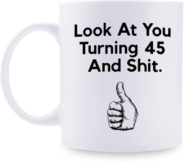 45th Birthday Gifts for Women - 1974 Birthday Gifts for Women, 45 Years Old Birthday Gifts Coffee Mug for Mom, Wife, Friend, Sister, Her, Colleague, Coworker - 11oz