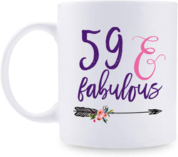 59th Birthday Gifts for Men - 1960 Birthday Gifts for Men, 59 Years Old Birthday Gifts Coffee Mug for Dad, Husband, Friend, Brother, Him, Colleague, Coworker - 11oz