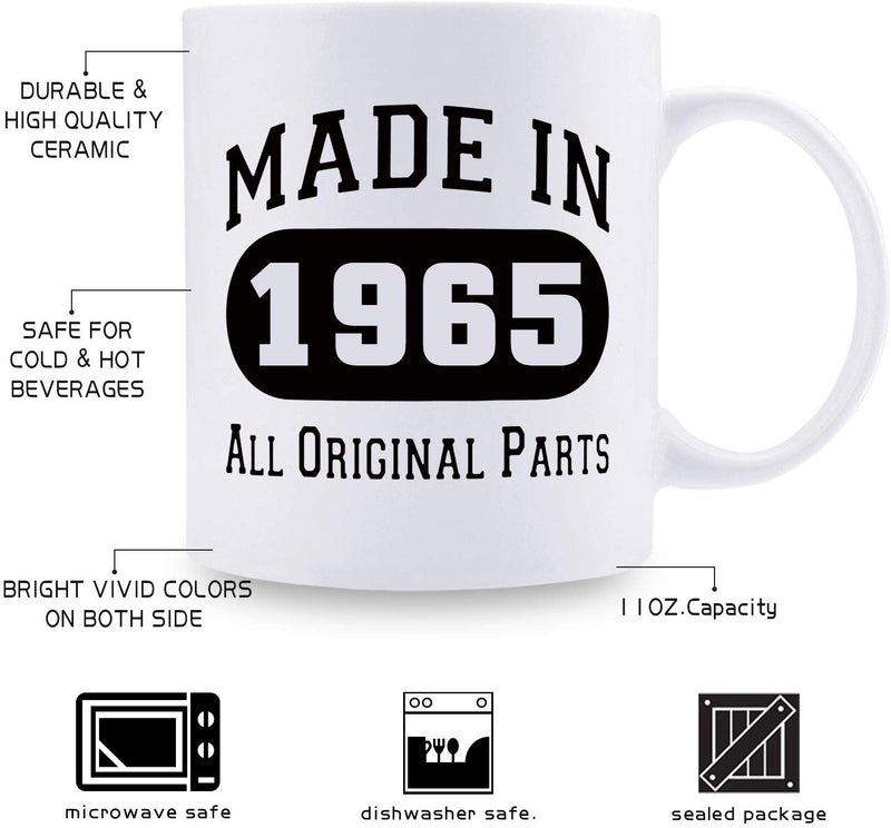 54th Birthday Gifts for Men - 1965 Birthday Gifts for Men, 54 Years Old Birthday Gifts Coffee Mug for Dad, Husband, Friend, Brother, Him, Colleague, Coworker - 11oz