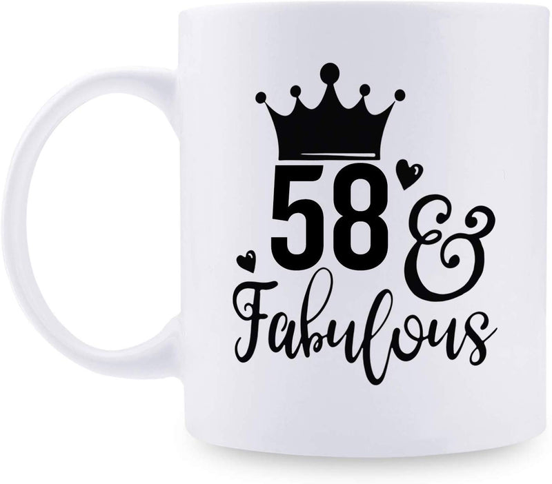 58th Birthday Gifts for Women - 1961 Birthday Gifts for Women, 58 Years Old Birthday Gifts Coffee Mug for Mom, Wife, Friend, Sister, Her, Colleague, Coworker - 11oz