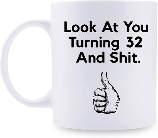 32nd Birthday Gifts for Women - 1987 Birthday Gifts for Women, 32 Years Old Birthday Gifts Coffee Mug for Mom, Wife, Friend, Sister, Her, Colleague, Coworker - 11oz