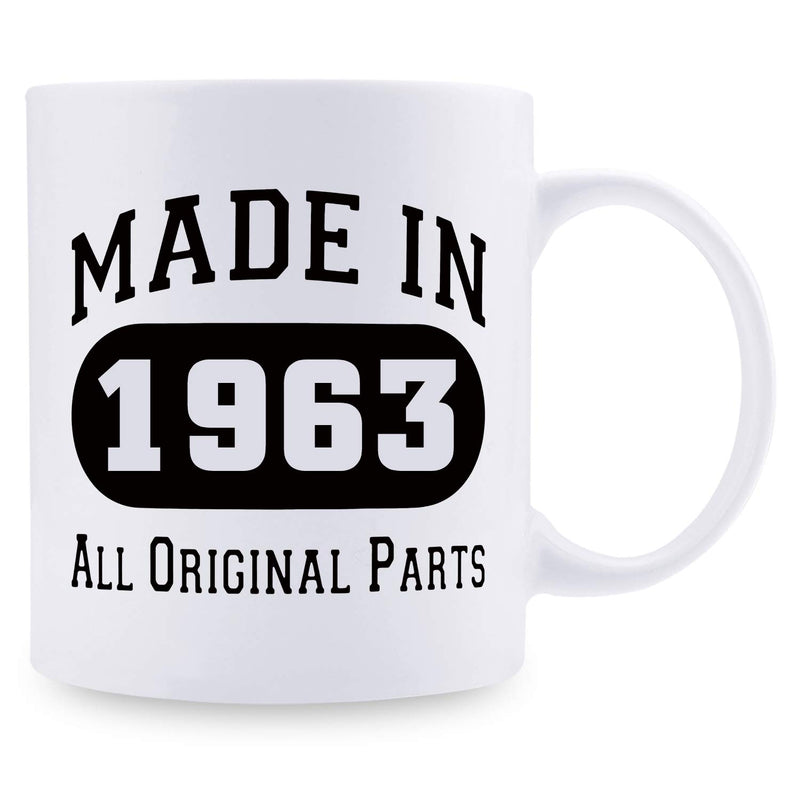 56th Birthday Gifts for Men - 1963 Birthday Gifts for Men, 56 Years Old Birthday Gifts Coffee Mug for Dad, Husband, Friend, Brother, Him, Colleague, Coworker - 11oz