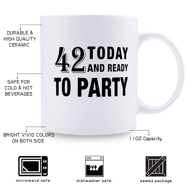 42nd Birthday Gifts for Women - 1977 Birthday Gifts for Women, 42 Years Old Birthday Gifts Coffee Mug for Mom, Wife, Friend, Sister, Her, Colleague, Coworker - 11oz