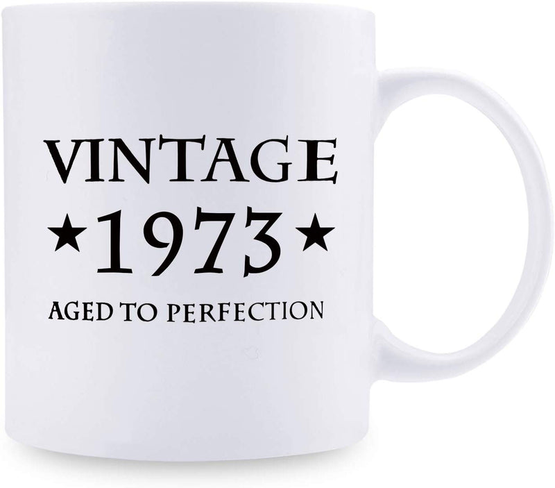 46th Birthday Gifts for Men - 1973 Birthday Gifts for Men, 46 Years Old Birthday Gifts Coffee Mug for Dad, Husband, Friend, Brother, Him, Colleague, Coworker - 11oz