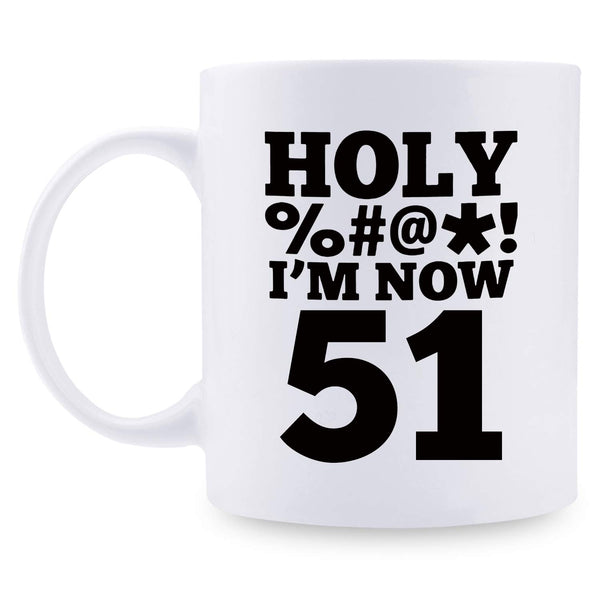 51st Birthday Gifts for Women - 1968 Birthday Gifts for Women, 51 Years Old Birthday Gifts Coffee Mug for Mom, Wife, Friend, Sister, Her, Colleague, Coworker, HOLY MUG - 11oz