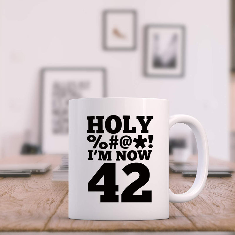 42nd Birthday Gifts for Men - 1977 Birthday Gifts for Men, 42 Years Old Birthday Gifts Coffee Mug for Dad, Husband, Friend, Brother, Him, Colleague, Coworker, HOLY MUG - 11oz