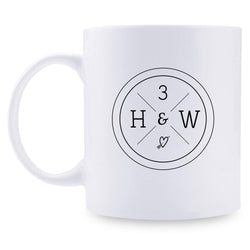 3rd Anniversary Gifts - 3rd Wedding Anniversary Gifts for Couple, 3 Year Anniversary Gifts 11oz Funny Coffee Mug for Couples, Husband, Hubby, Wife, Wifey, Her, Him, H&W