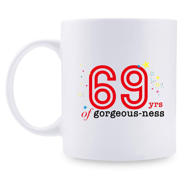 69th Birthday Gifts for Women - 1950 Birthday Gifts for Women, 69 Years Old Birthday Gifts Coffee Mug for Mom, Wife, Friend, Sister, Her, Colleague, Coworker - 11oz