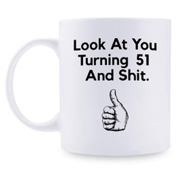 51st Birthday Gifts for Women - 1968 Birthday Gifts for Women, 51 Years Old Birthday Gifts Coffee Mug for Mom, Wife, Friend, Sister, Her, Colleague, Coworker - 11oz