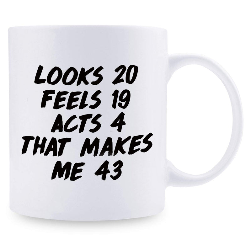 43rd Birthday Gifts for Men - 1976 Birthday Gifts for Men, 43 Years Old Birthday Gifts Coffee Mug for Dad, Husband, Friend, Brother, Him, Colleague, Coworker - 11oz