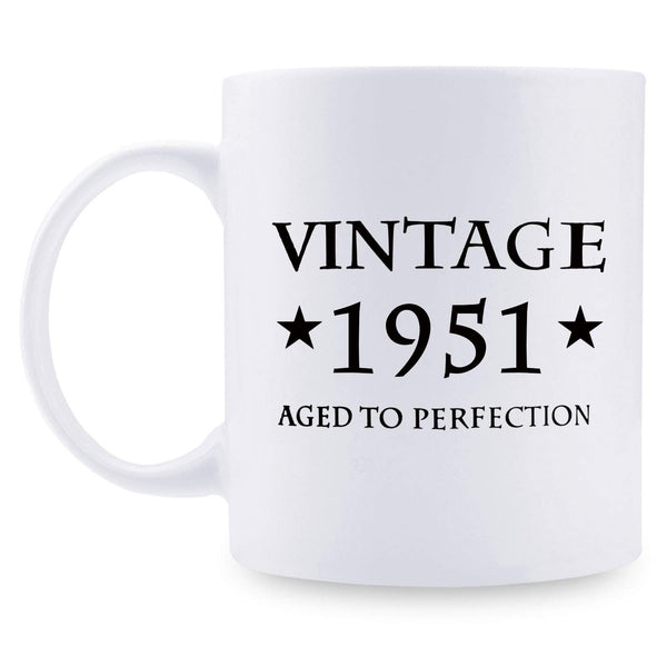 68th Birthday Gifts for Women - 1951 Birthday Gifts for Women, 68 Years Old Birthday Gifts Coffee Mug for Mom, Wife, Friend, Sister, Her, Colleague, Coworker - 11oz