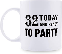 32nd Birthday Gifts for Women - 1987 Birthday Gifts for Women, 32 Years Old Birthday Gifts Coffee Mug for Mom, Wife, Friend, Sister, Her, Colleague, Coworker - 11oz