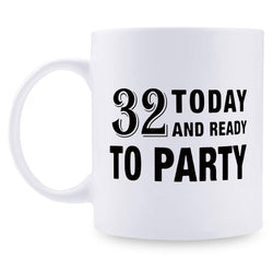 32nd Birthday Gifts for Men - 1987 Birthday Gifts for Men, 32 Years Old Birthday Gifts Coffee Mug for Dad, Husband, Friend, Brother, Him, Colleague, Coworker - 11oz