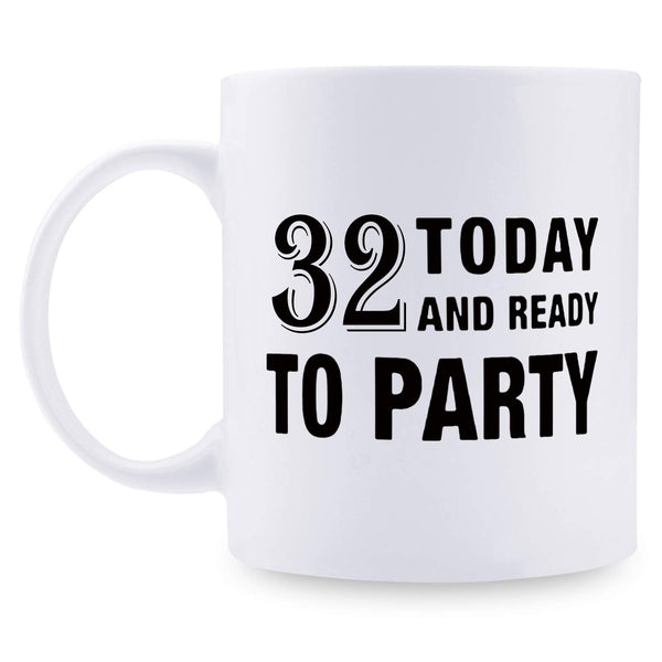 32nd Birthday Gifts for Men - 1987 Birthday Gifts for Men, 32 Years Old Birthday Gifts Coffee Mug for Dad, Husband, Friend, Brother, Him, Colleague, Coworker - 11oz