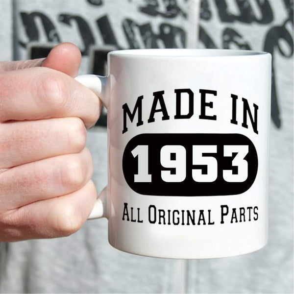 66th Birthday Gifts for Men - 1953 Birthday Gifts for Men, 66 Years Old Birthday Gifts Coffee Mug for Dad, Husband, Friend, Brother, Him, Colleague, Coworker - 11oz