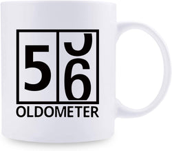 56th Birthday Gifts for Women - 1963 Birthday Gifts for Women, 56 Years Old Birthday Gifts Coffee Mug for Mom, Wife, Friend, Sister, Her, Colleague, Coworker, Oldometer Mug - 11oz