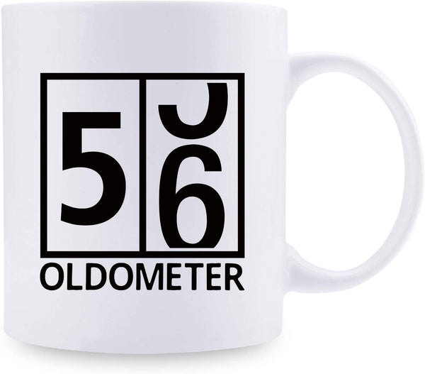 56th Birthday Gifts for Men - 1963 Birthday Gifts for Men, 56 Years Old Birthday Gifts Coffee Mug for Dad, Husband, Friend, Brother, Him, Colleague, Coworker, Oldometer Mug - 11oz