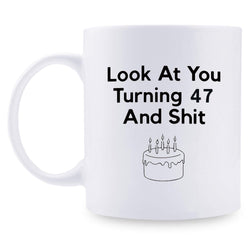 47th Birthday Gifts for Men - 1972 Birthday Gifts for Men, 47 Years Old Birthday Gifts Coffee Mug for Dad, Husband, Friend, Brother, Him, Colleague, Coworker - 11oz