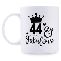 44th Birthday Gifts for Women - 1975 Birthday Gifts for Women, 44 Years Old Birthday Gifts Coffee Mug for Mom, Wife, Friend, Sister, Her, Colleague, Coworker - 11oz