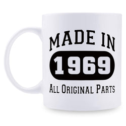 50th Birthday Gifts for Men - 1969 Birthday Gifts for Men, 50 Years Old Birthday Gifts Coffee Mug for Dad, Husband, Friend, Brother, Him, Colleague, Coworker - 11oz