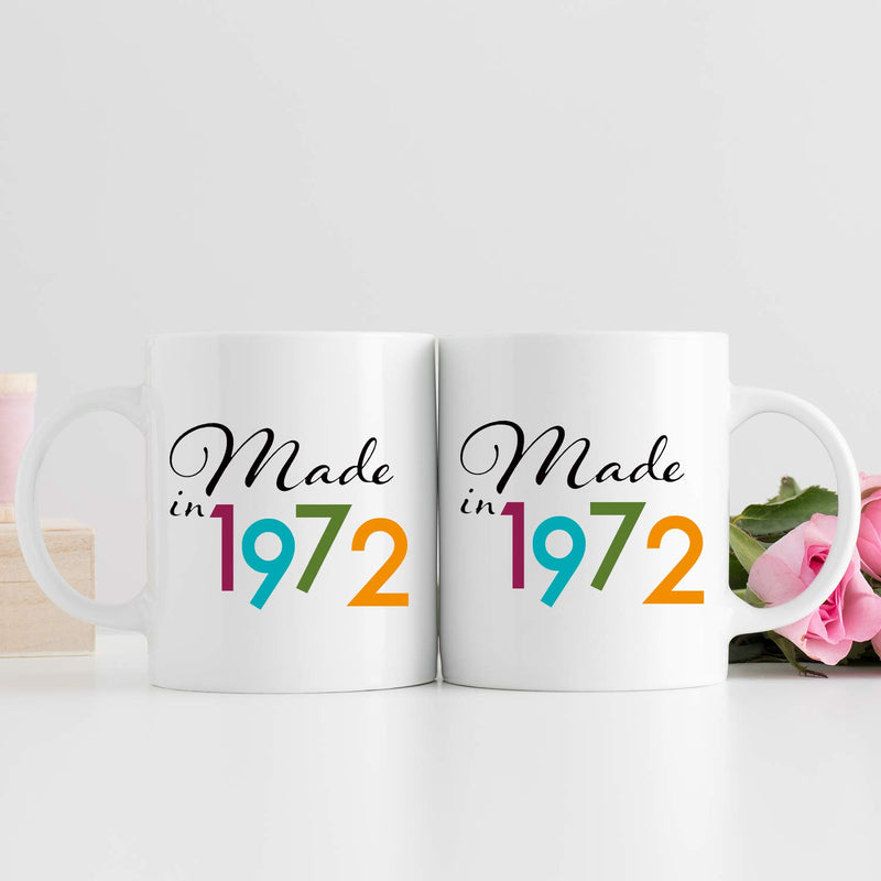 47th Birthday Gifts for Women - 1972 Birthday Gifts for Women, 47 Years Old Birthday Gifts Coffee Mug for Mom, Wife, Friend, Sister, Her, Colleague, Coworker - 11oz