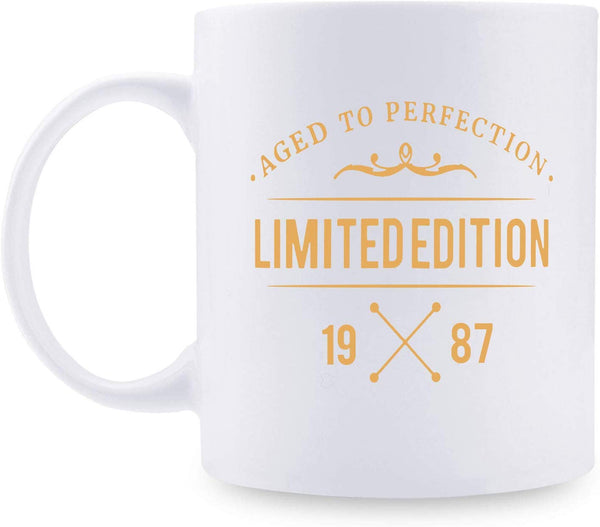 32nd Birthday Gifts for Women - 1987 Birthday Gifts for Women, 32 Years Old Birthday Gifts Coffee Mug for Mom, Wife, Friend, Sister, Her, Colleague, Coworker,limited edition mug - 11oz