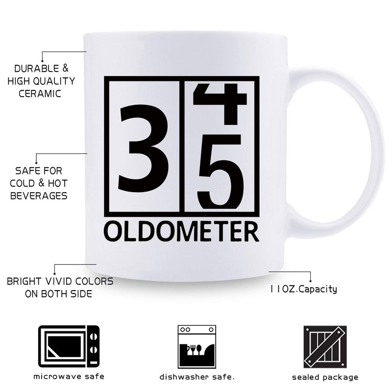 35th Birthday Gifts for Women - 1984 Birthday Gifts for Women, 35 Years Old Birthday Gifts Coffee Mug for Mom, Wife, Friend, Sister, Her, Colleague, Coworker, Oldometer Mug- 11oz