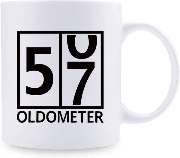 57th Birthday Gifts for Women - 1962 Birthday Gifts for Women, 57 Years Old Birthday Gifts Coffee Mug for Mom, Wife, Friend, Sister, Her, Colleague, Coworker, Oldometer Mug - 11oz