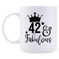 42nd Birthday Gifts for Women - 1977 Birthday Gifts for Women, 42 Years Old Birthday Gifts Coffee Mug for Mom, Wife, Friend, Sister, Her, Colleague, Coworker - 11oz