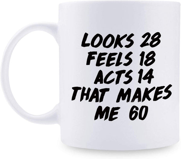 60th Birthday Gifts for Men - 1959 Birthday Gifts for Men, 60 Years Old Birthday Gifts Coffee Mug for Dad, Husband, Friend, Brother, Him, Colleague, Coworker - 11oz