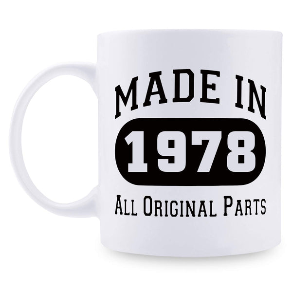 41st Birthday Gifts for Women - 1978 Birthday Gifts for Women, 41 Years Old Birthday Gifts Coffee Mug for Mom, Wife, Friend, Sister, Her, Colleague, Coworker - 11oz