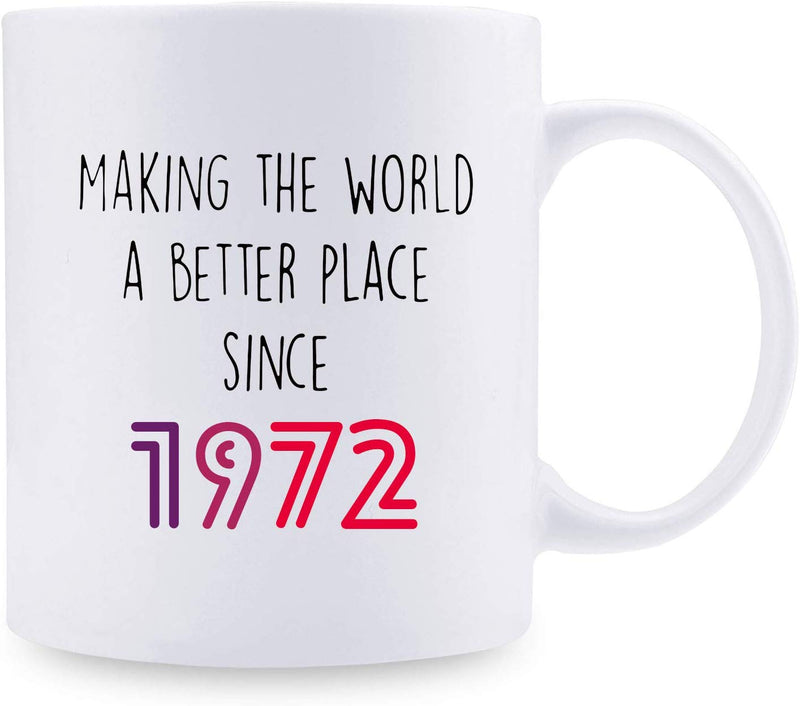 47th Birthday Gifts for Men - 1972 Birthday Gifts for Men, 47 Years Old Birthday Gifts Coffee Mug for Dad, Husband, Friend, Brother, Him, Colleague, Coworker - 11oz