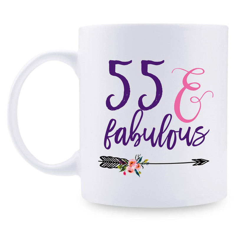 55th Birthday Gifts for Women - 1964 Birthday Gifts for Women, 55 Years Old Birthday Gifts Coffee Mug for Mom, Wife, Friend, Sister, Her, Colleague, Coworker - 11oz