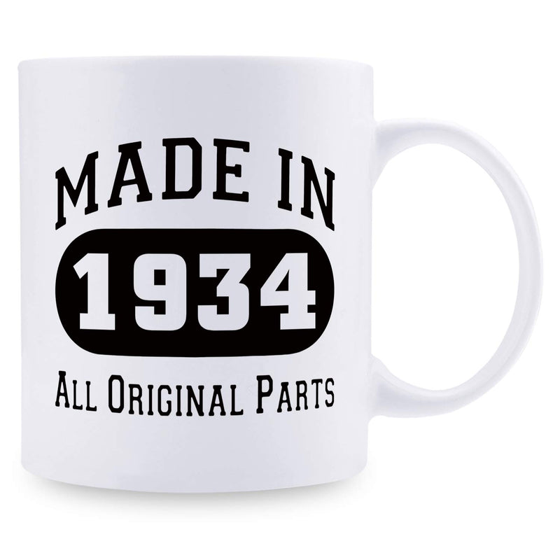 85th Birthday Gifts For Men - 1934 Birthday Gifts for Men, 85 Years Old Birthday Gifts Coffee Mug for Dad, Husband, Friend, Brother, Him, Colleague, Coworker - 11oz