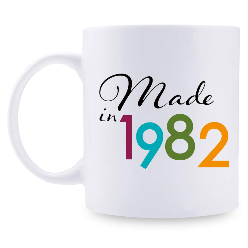 37th Birthday Gifts for Women - 1982 Birthday Gifts for Women, 37 Years Old Birthday Gifts Coffee Mug for Mom, Wife, Friend, Sister, Her, Colleague, Coworker - 11oz