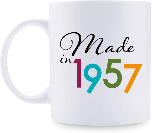 62nd Birthday Gifts for Women - 1957 Birthday Gifts for Women, 62 Years Old Birthday Gifts Coffee Mug for Mom, Wife, Friend, Sister, Her, Colleague, Coworker - 11oz