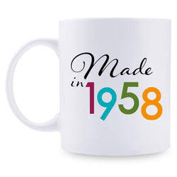 61st Birthday Gifts for Men - 1958 Birthday Gifts for Men, 61 Years Old Birthday Gifts Coffee Mug for Dad, Husband, Friend, Brother, Him, Colleague, Coworker - 11oz